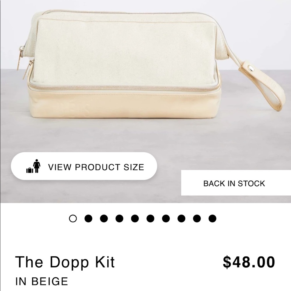 BEIS dopp kit in beige